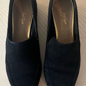 Lord & Taylor Black Suede Loafers